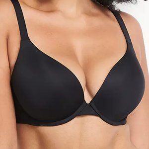 NWT Cacique Women's Smooth Boost Plunge Bra 42B Black
